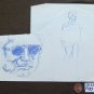 Drawing Sketch On paper Studio For Shapes Man's Vintage Years 50 60 P28.7