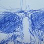 Drawing Sketch On paper Studio For Shapes Man's Vintage Years 50 60 P28.7