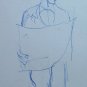 Drawing Sketch On paper Studio For Shapes Man's Vintage Years 50 60 P28.7