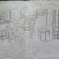 Old Drawing Sketch Studio Pencil On paper Opera Painter G.Pancaldi P14