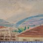 View Ginevrina Old Painting paper Les Eaux-Vives Geneve Swiss BM53.6C
