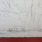 Drawing Antique landscape Woods Trees France Beginning Century Pencil BM53.5C