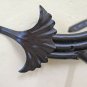 Old Coat Hangers Wrought Iron Wall Forged Hand 2 Hooks Vintage CH34