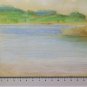 Antique Drawing landscape Countryside Riva lake With Boats France '900 BM53.6B