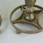 Pair Of Lamps Table Wrought Iron & Bronze Handmade Vintage CH35