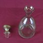 Bottle For Liquor Antique Glass Cap Metal Beginning Century Denmark R147