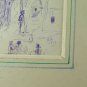 Drawing Antique Pen On paper Knight Datto 12 & Signed France '900 BM53.6A