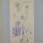 Drawing Antique Pen On paper Knight Datto 12 & Signed France '900 BM53.6A