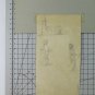 Drawing Antique Pen On paper Knight Datto 12 & Signed France '900 BM53.6A
