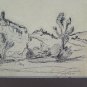 View by Country Drawing Antique Signed & Dated 1931 BM53.6B
