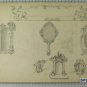 Antique Drawing With Studies For Mirrors Beginning Early Pencil On paper BM53.6B