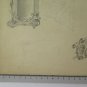 Antique Drawing With Studies For Mirrors Beginning Early Pencil On paper BM53.6B