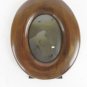 3 1/2x5 1/8in Ornice Antique Oval Wooden Mahogany Denmark Art Deco R139