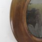3 1/2x5 1/8in Ornice Antique Oval Wooden Mahogany Denmark Art Deco R139
