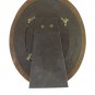 3 1/2x5 1/8in Ornice Antique Oval Wooden Mahogany Denmark Art Deco R139