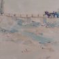 Giulio For Milan 1895-1991 Painting Watercolour Signed landscape VS13