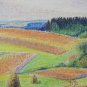 Old Drawing landscape Countryside Germany Fürstenberg Signed BISCHOFFBM53.6C
