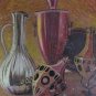 Old Painting oil Board Signed Reynaud Nature Still Painting Metaphysical Bsn
