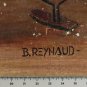 Old Painting oil Board Signed Reynaud Nature Still Painting Metaphysical Bsn