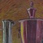 Old Painting oil Board Signed Reynaud Nature Still Painting Metaphysical Bsn