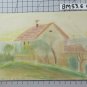 Drawing Antique The Louviere Belgium View Case Countryside Scizzo Sketch BM53.6C