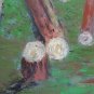 Old Painting Style Naif landscape With Peasants Vintage Italy Painting X13