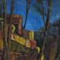 Old Painting landscape Evening Nightfall Painting Signed Reynaud Piedmont Bsn