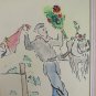 F&Atilde;&ordf;te Du Raisin Frejus Provence France Old Drawing Portrait Signed BM53.6D