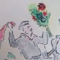 F&Atilde;&ordf;te Du Raisin Frejus Provence France Old Drawing Portrait Signed BM53.6D