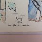 F&Atilde;&ordf;te Du Raisin Frejus Provence France Old Drawing Portrait Signed BM53.6D