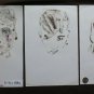 Three Painting Antique Portrait Male Watercolour paper Sketch Sketching P28.8