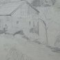 View L'Isle Vaud Swiss Drawing Antique Painter Emil Otto Bischoff BM53.6C