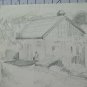View L'Isle Vaud Swiss Drawing Antique Painter Emil Otto Bischoff BM53.6C
