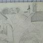 View L'Isle Vaud Swiss Drawing Antique Painter Emil Otto Bischoff BM53.6C