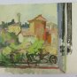 Painting oil View from The Window Painting Opera Painter Gaetano Pancaldi P14
