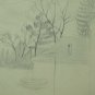 Drawing Antique View Chemin Des Bougeries France Pencil On paper BM53.6C