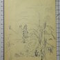 Drawing Signed landscape Haus Magnetberg IN Baden-Baden Germany BM53.6C