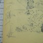 Drawing Signed landscape Haus Magnetberg IN Baden-Baden Germany BM53.6C