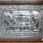 Antique Bas-Relief IN Metal Last Dinner Spain Nineteenth Century Art Mantis Csc