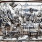 Antique Bas-Relief IN Metal Last Dinner Spain Nineteenth Century Art Mantis Csc