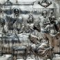 Antique Bas-Relief IN Metal Last Dinner Spain Nineteenth Century Art Mantis Csc