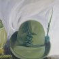 Old Painting oil Hat Alpine Army Italian Alpine Signed Painting Zg