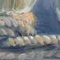 Old Painting oil Hat Alpine Army Italian Alpine Signed Painting Zg