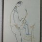 Piper of Guitar Old Drawing Sketch French Half Xx Century BM53.6B