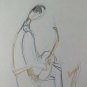 Piper of Guitar Old Drawing Sketch French Half Xx Century BM53.6B