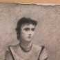 Large Drawing Antique Portrait Figure Woman Artist Pierre Duteurtre Dut BM53.1