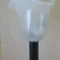 Pair Of Lamps Table Made by Hand IN Metal A & Embossing Glass CH32