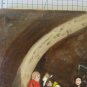Painting Style Naif Characters IN Stable To Work Signed Lombardi X13