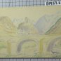 Drawing Antique landscape Sion Basilica Of Valère Tourbillon Swiss BM53.6C