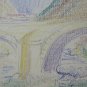 Drawing Antique landscape Sion Basilica Of Valère Tourbillon Swiss BM53.6C